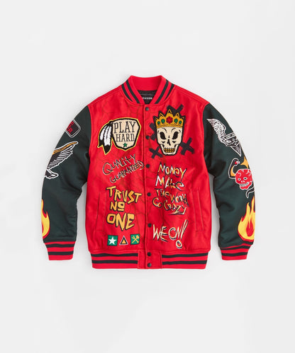 Reason Clothing Sale Work Hard Varsity Jacket