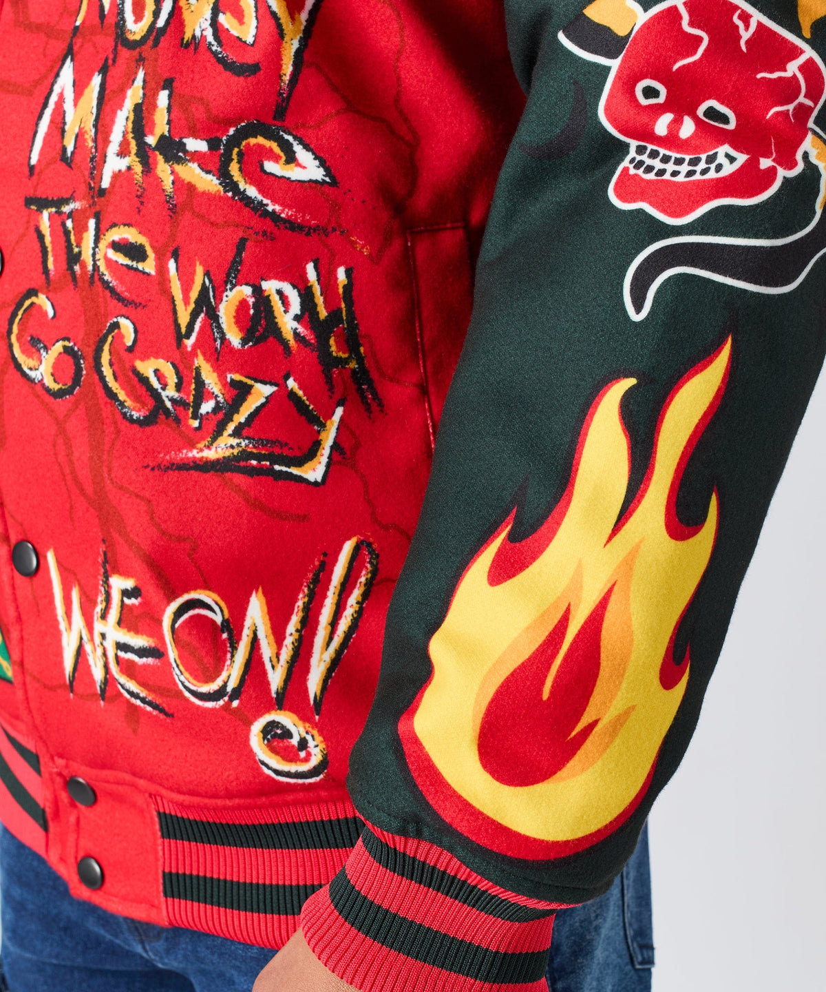 Reason Clothing Sale Work Hard Varsity Jacket