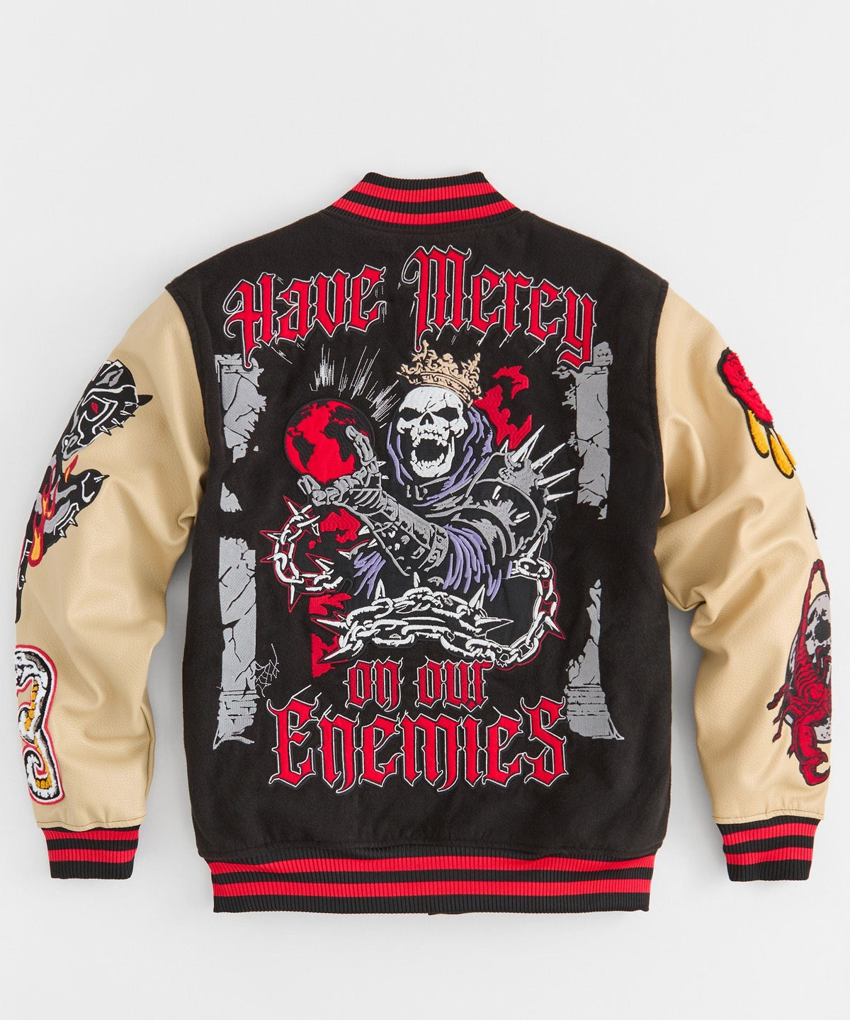 Reason Clothing New Mercy Varsity Jacket Pu