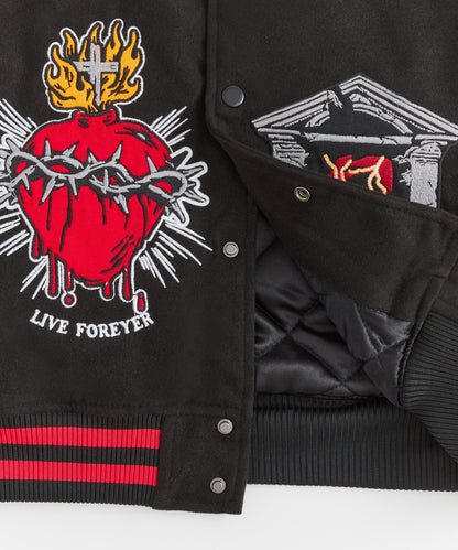 Reason Clothing New Mercy Varsity Jacket Pu