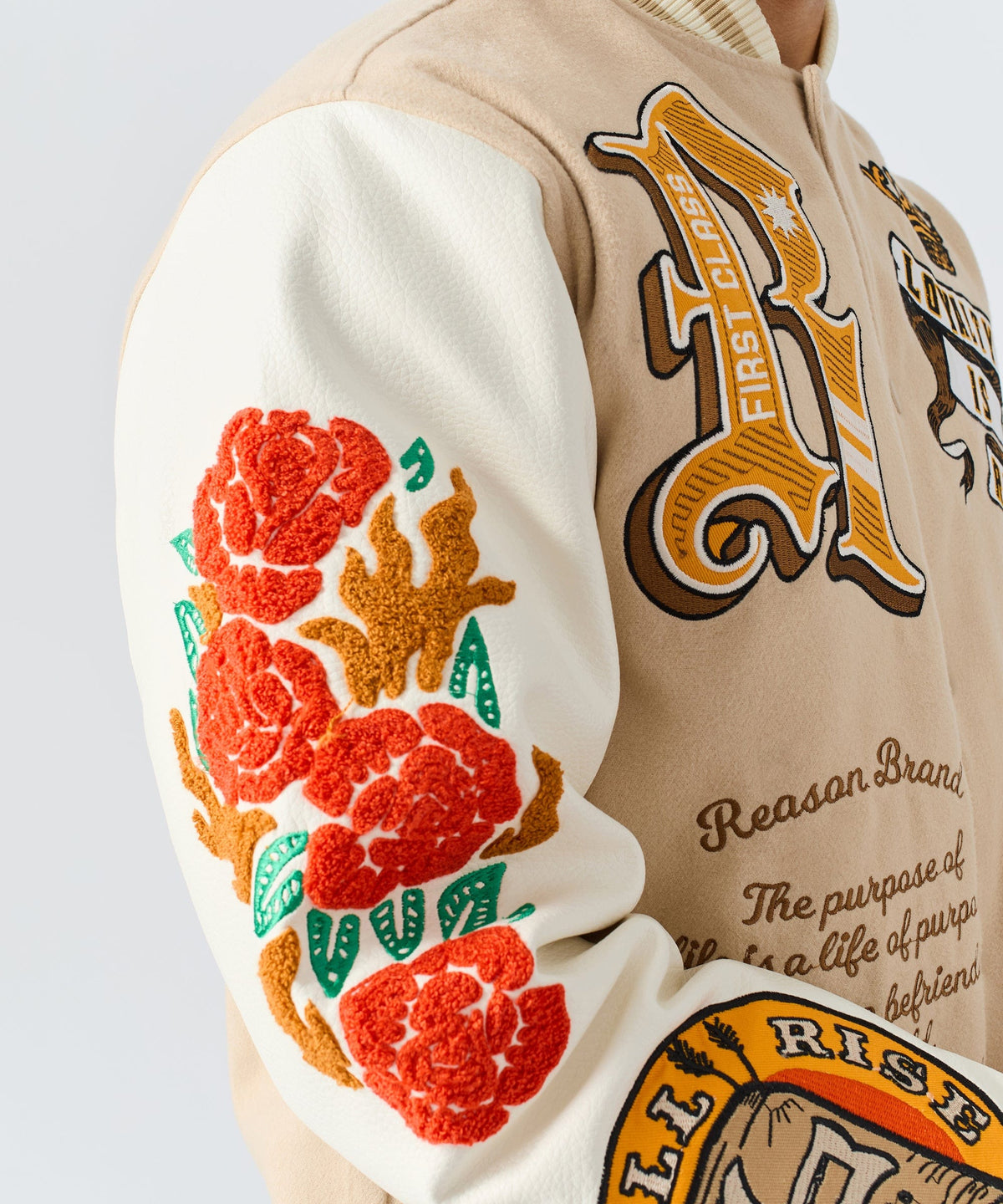 Reason Clothing Discount Loyalty Varsity Jacket Pu