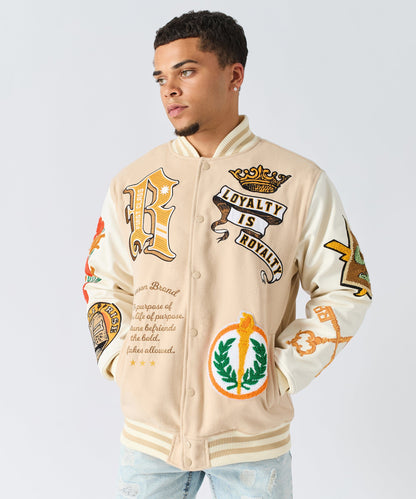 Reason Clothing Discount Loyalty Varsity Jacket Pu