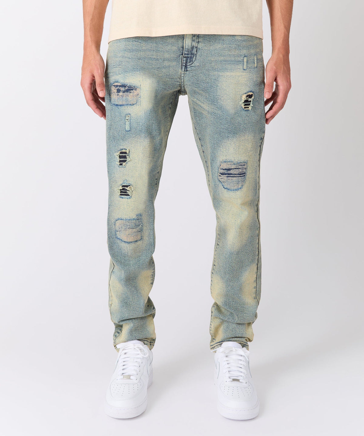 Reason Clothing Quality Pearls Chain Denim