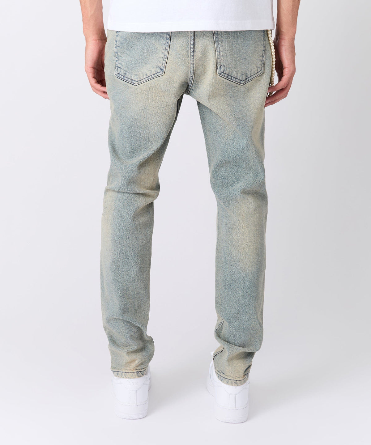 Reason Clothing Quality Pearls Chain Denim