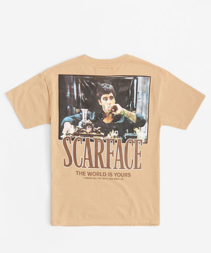 Reason Clothing Everyday Scarface Embroidered The World Is Yours - Khaki