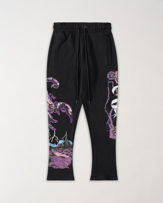 Reason Clothing Best Seller All We Ask Is Trust Applique Jogger - Black