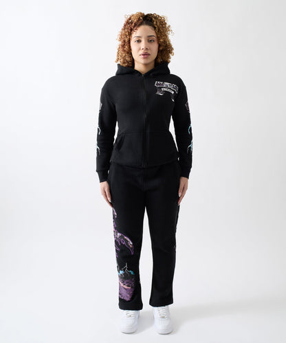 Reason Clothing Best Seller All We Ask Is Trust Applique Jogger - Black