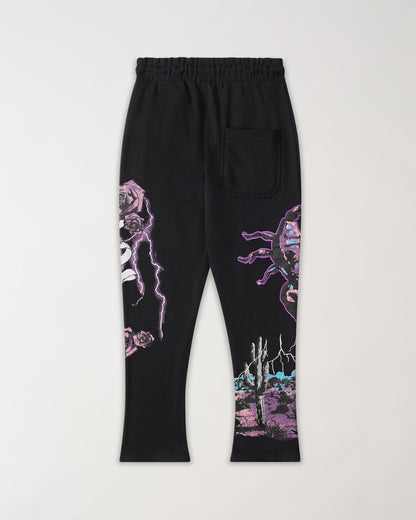 Reason Clothing Best Seller All We Ask Is Trust Applique Jogger - Black
