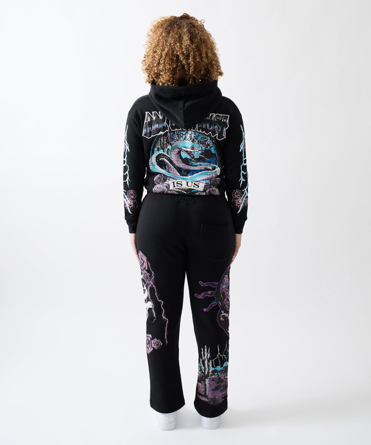 Reason Clothing Best Seller All We Ask Is Trust Applique Jogger - Black
