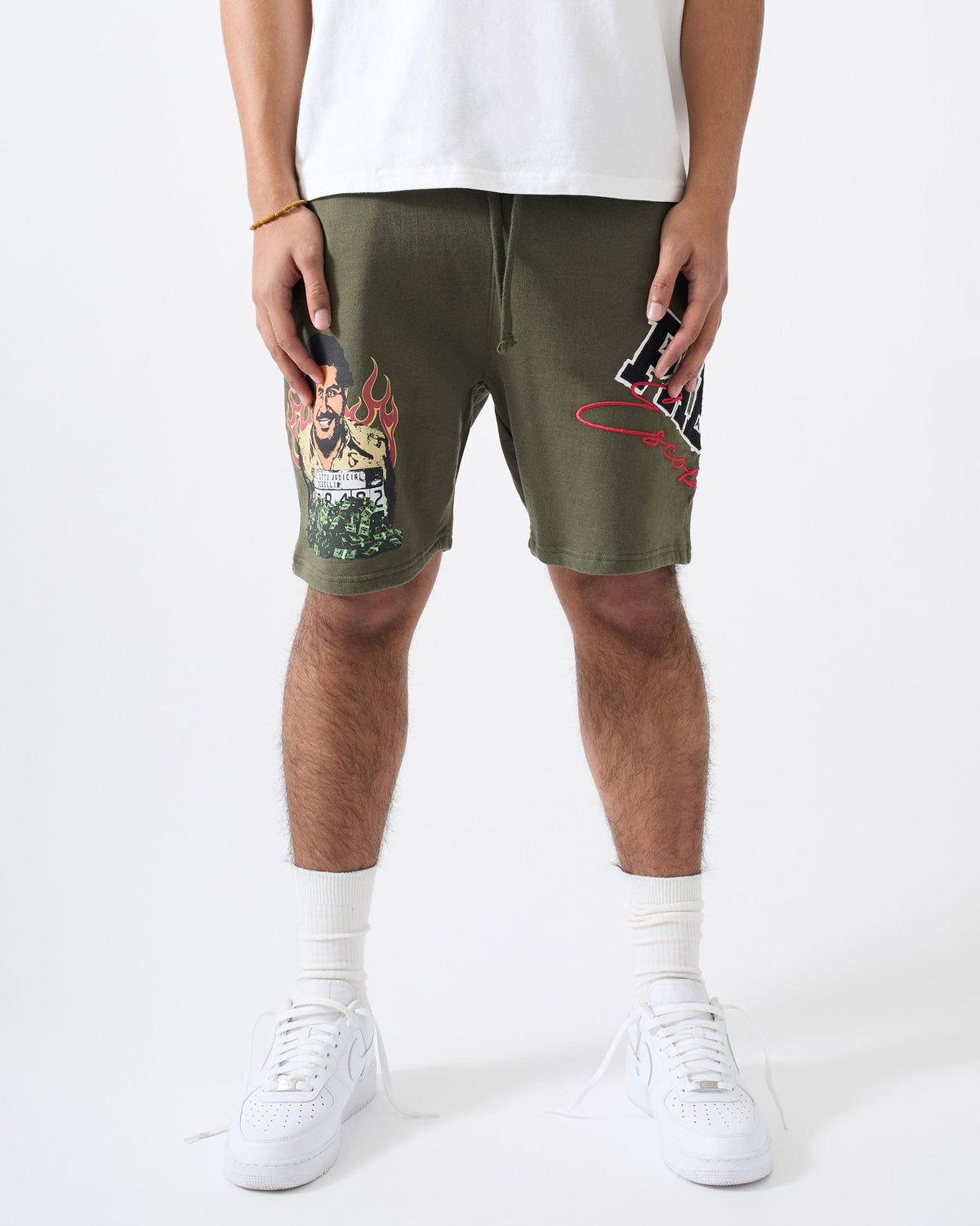 Reason Clothing Exclusive Pablo Mugshot Short - Olive Green