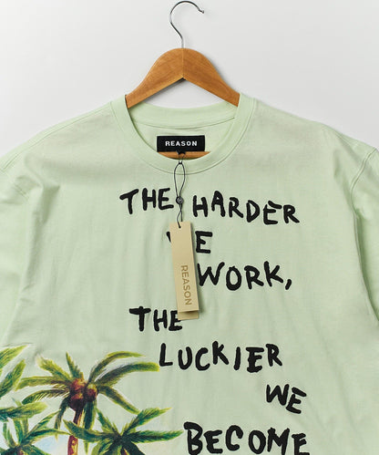 Reason Clothing Recommended Luckier We Become Box Tee - Olive Green