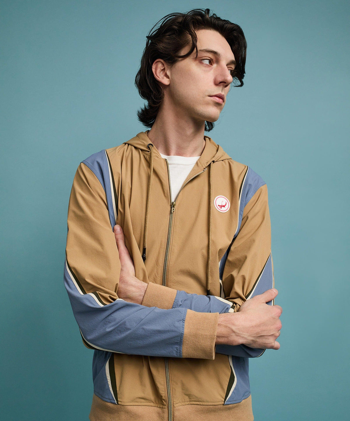 Reason Clothing New Tiebreaker ZIP Up Hoodie - Khaki