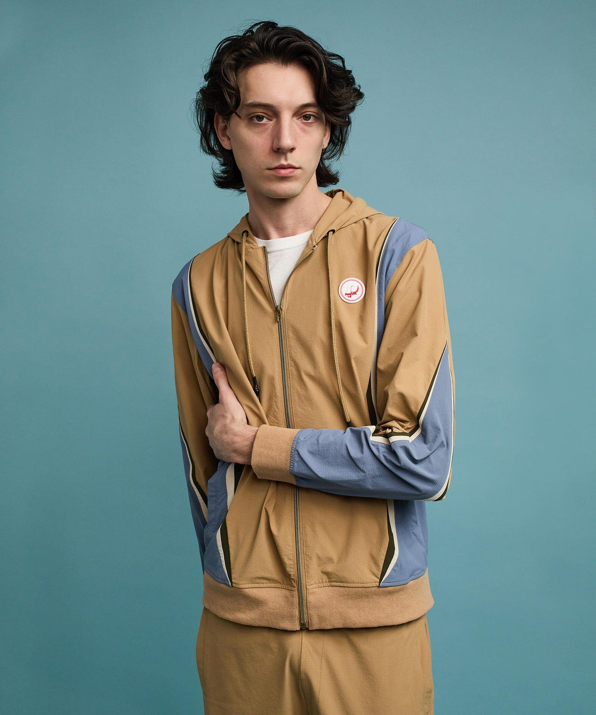 Reason Clothing New Tiebreaker ZIP Up Hoodie - Khaki