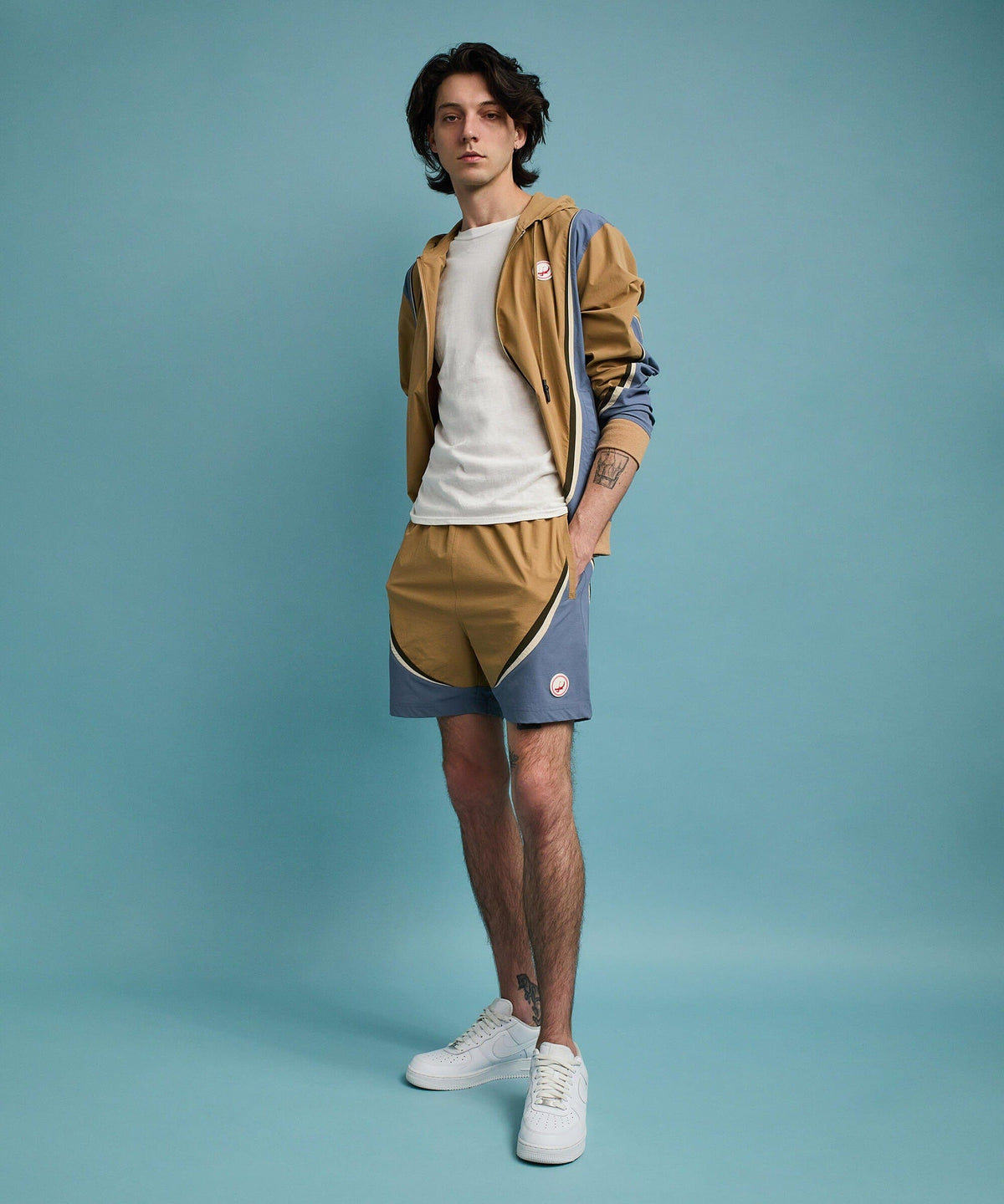 Reason Clothing New Tiebreaker ZIP Up Hoodie - Khaki