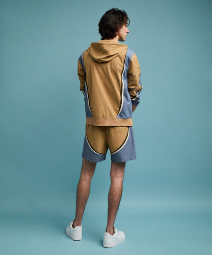 Reason Clothing New Tiebreaker ZIP Up Hoodie - Khaki