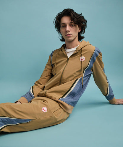 Reason Clothing New Tiebreaker ZIP Up Hoodie - Khaki