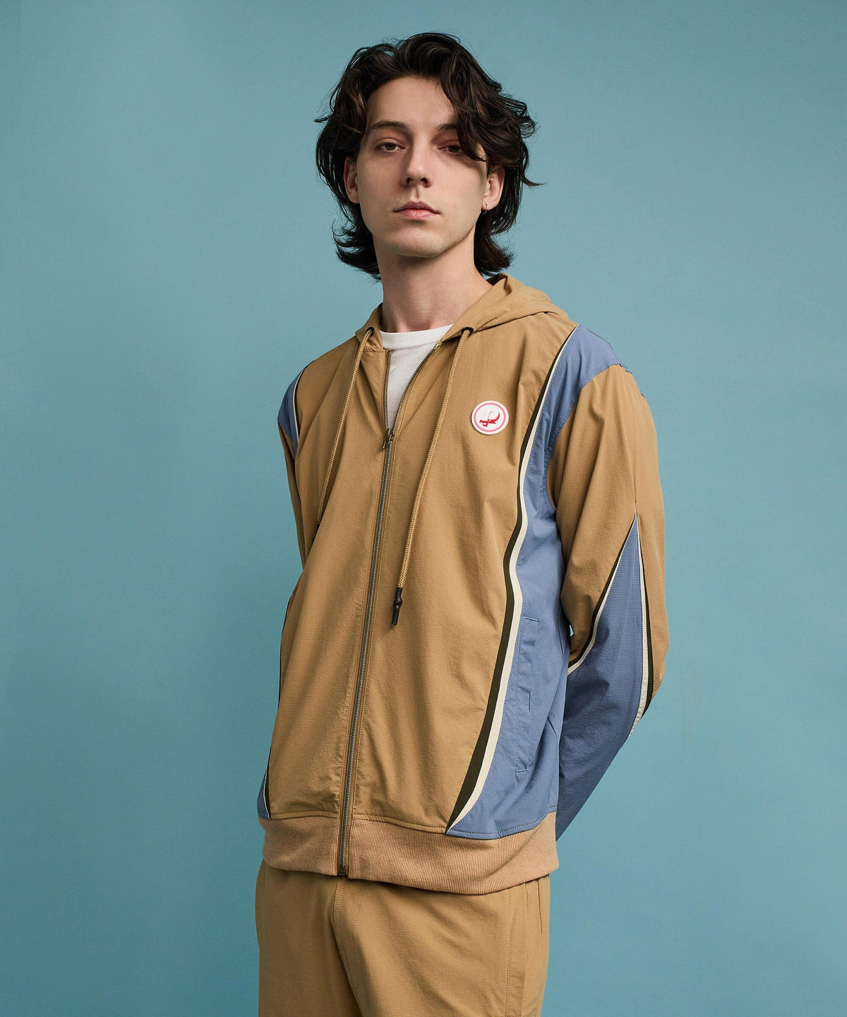 Reason Clothing New Tiebreaker ZIP Up Hoodie - Khaki