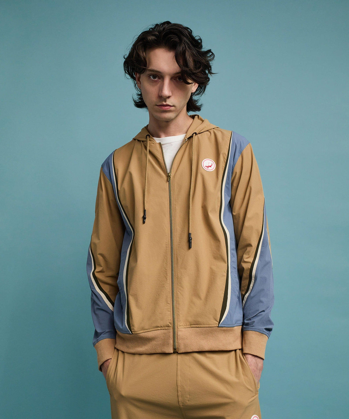 Reason Clothing New Tiebreaker ZIP Up Hoodie - Khaki