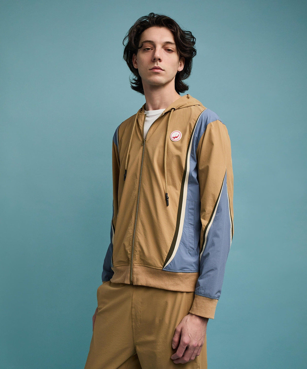 Reason Clothing New Tiebreaker ZIP Up Hoodie - Khaki