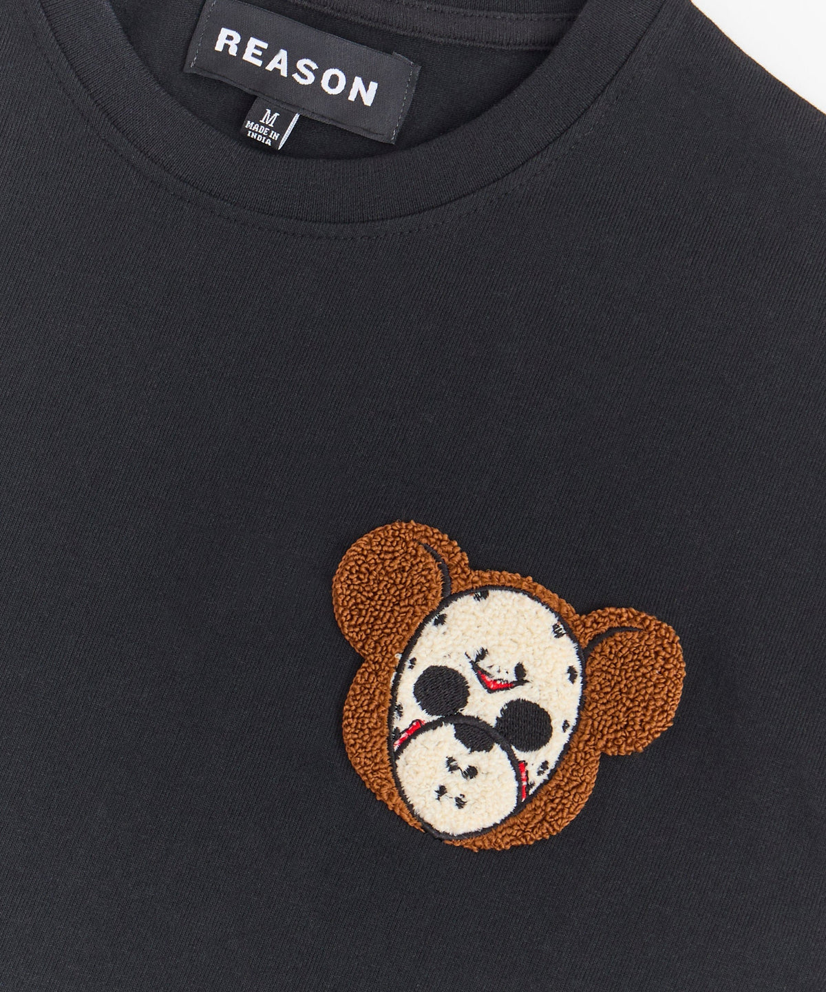 Reason Clothing Special Offer Chest Hit Embroidered Tee - Black