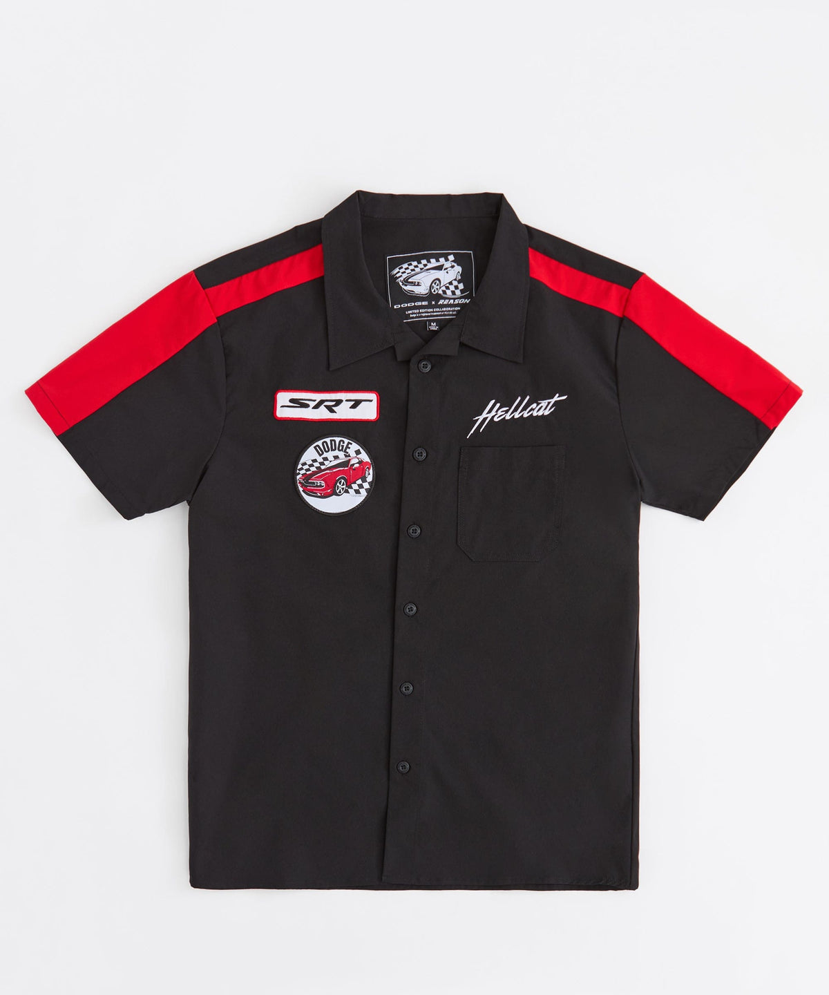 Reason Clothing Everyday Plus Size Dodge Mechanics Shirts - Black