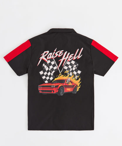 Reason Clothing Everyday Plus Size Dodge Mechanics Shirts - Black