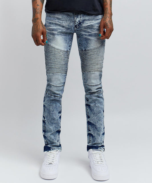 Reason Clothing Value Plus Size Wright Denim Jeans - Blue